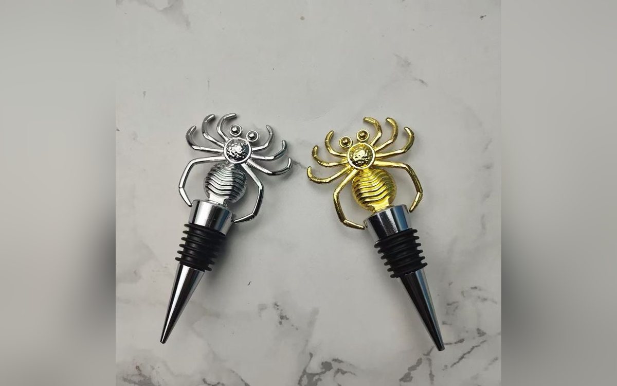 Cast spider wine stoppers